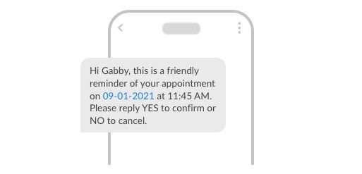 Appointment text reminder template