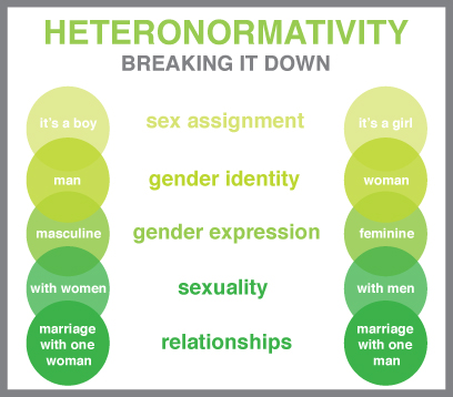 Infograph showing a breakdown of heteronormativity