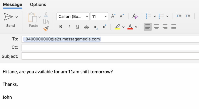 How to send a message via email to text | MessageMedia United States